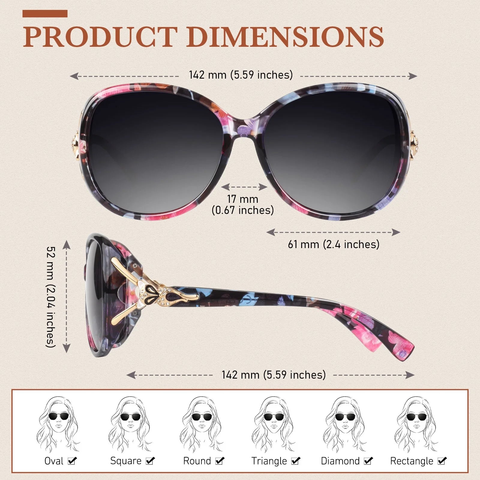 Elevate Your Style with Our Women's Retro Oversized Butterfly Polarized Sunglasses - Chic Shades in a Set of 2