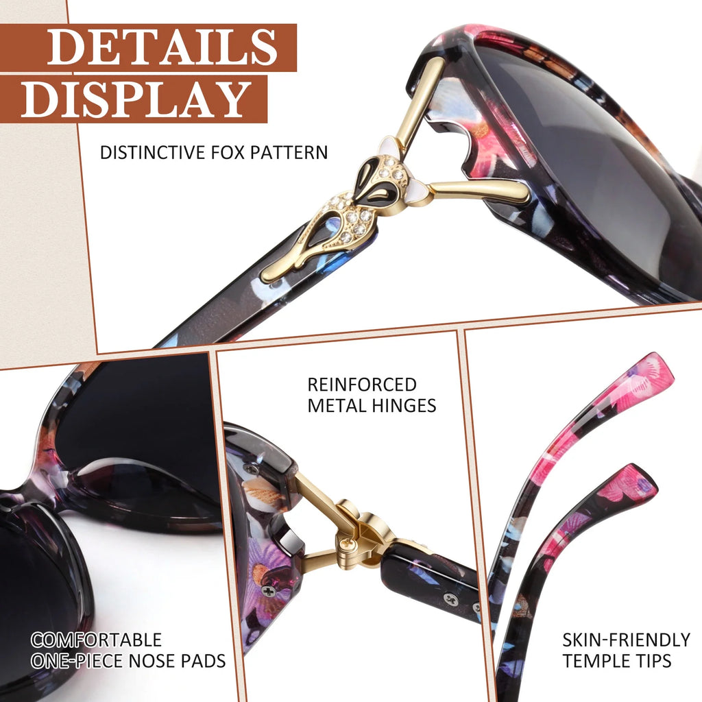 Elevate Your Style with Our Women's Retro Oversized Butterfly Polarized Sunglasses - Chic Shades in a Set of 2