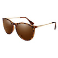 Stylish Round Polarized Tortoise Frame Sunglasses for Trendy Men and Women - UV400 Protection for Ultimate Eye Comfort
