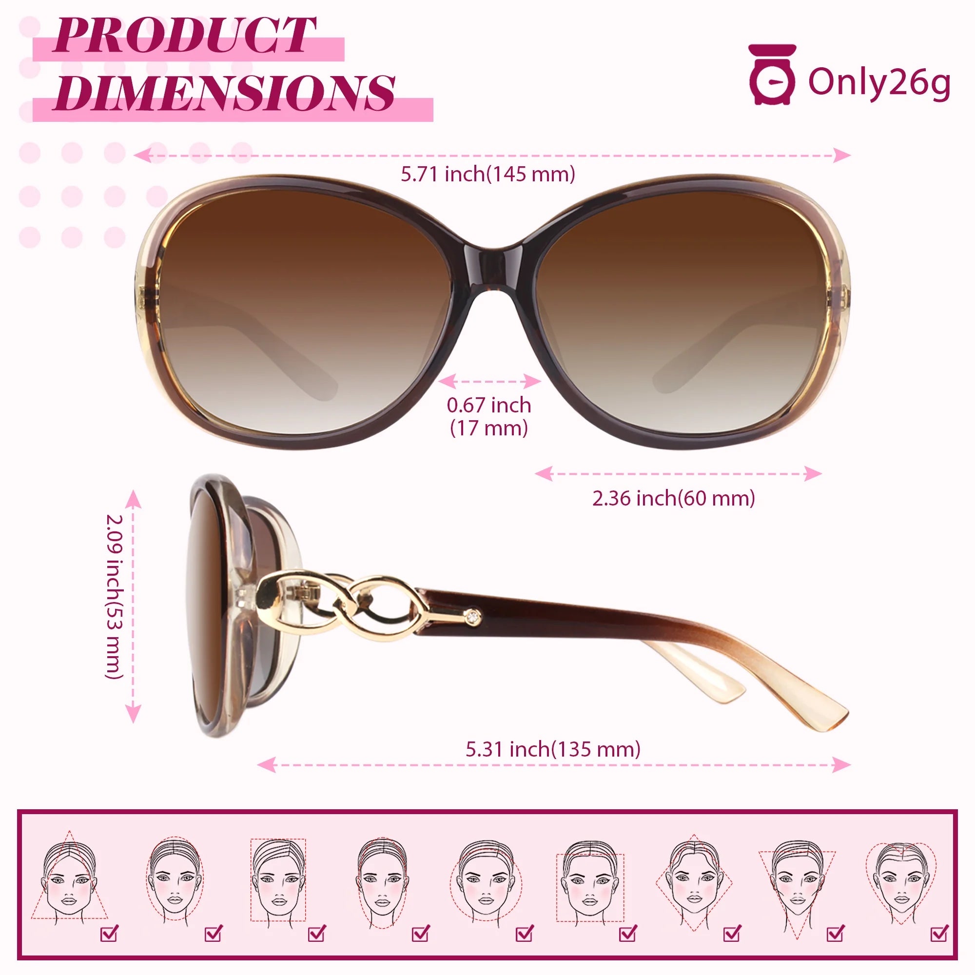 Elevate Your Style with Women's Oversized Polarized Butterfly Sunglasses - Set of 2 for Ultimate Fashion and Protection