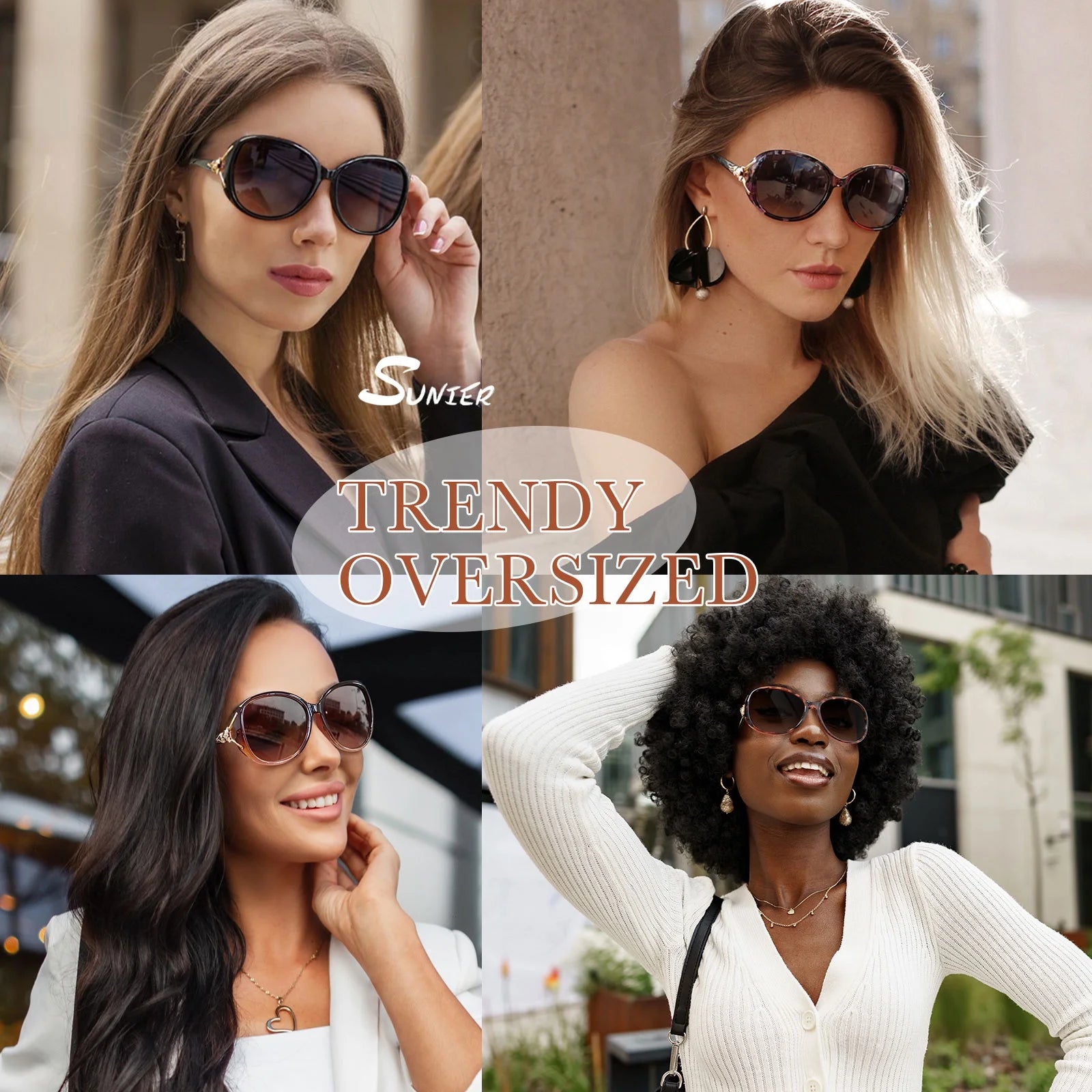 Elevate Your Style with Our Women's Retro Oversized Butterfly Polarized Sunglasses - Chic Shades in a Set of 2