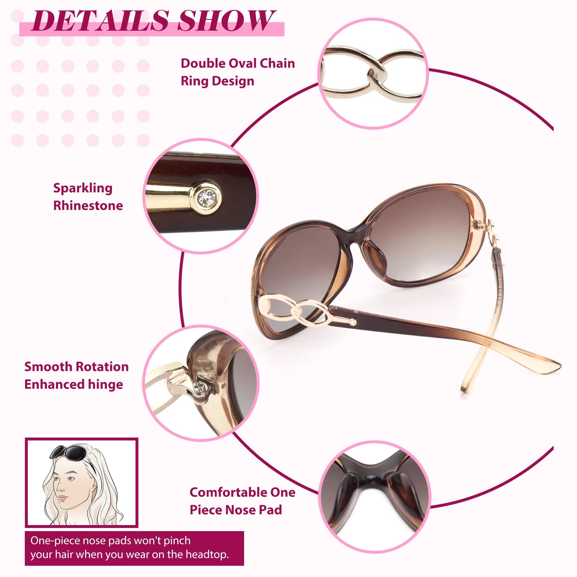 Elevate Your Style with Women's Oversized Polarized Butterfly Sunglasses - Set of 2 for Ultimate Fashion and Protection